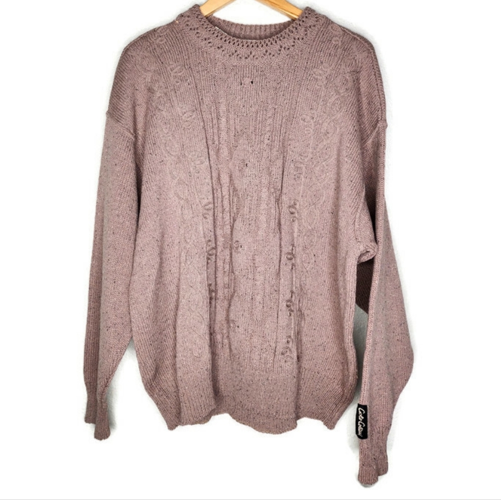 1980s Carlo Colucci Mocha Brown Wool Blend Vintage Sweater